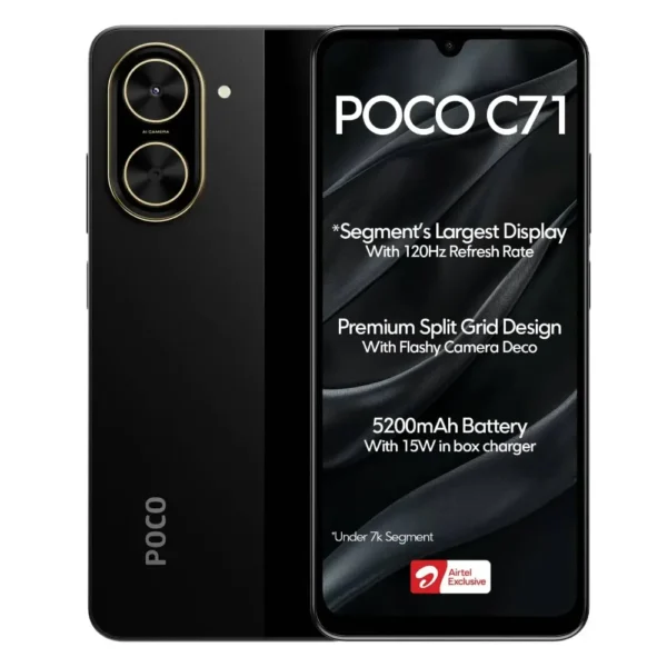 گوشی موبایل شیائومی مدل Poco C71 ظرفیت 128 گیگابایت رم 4 گیگابایت